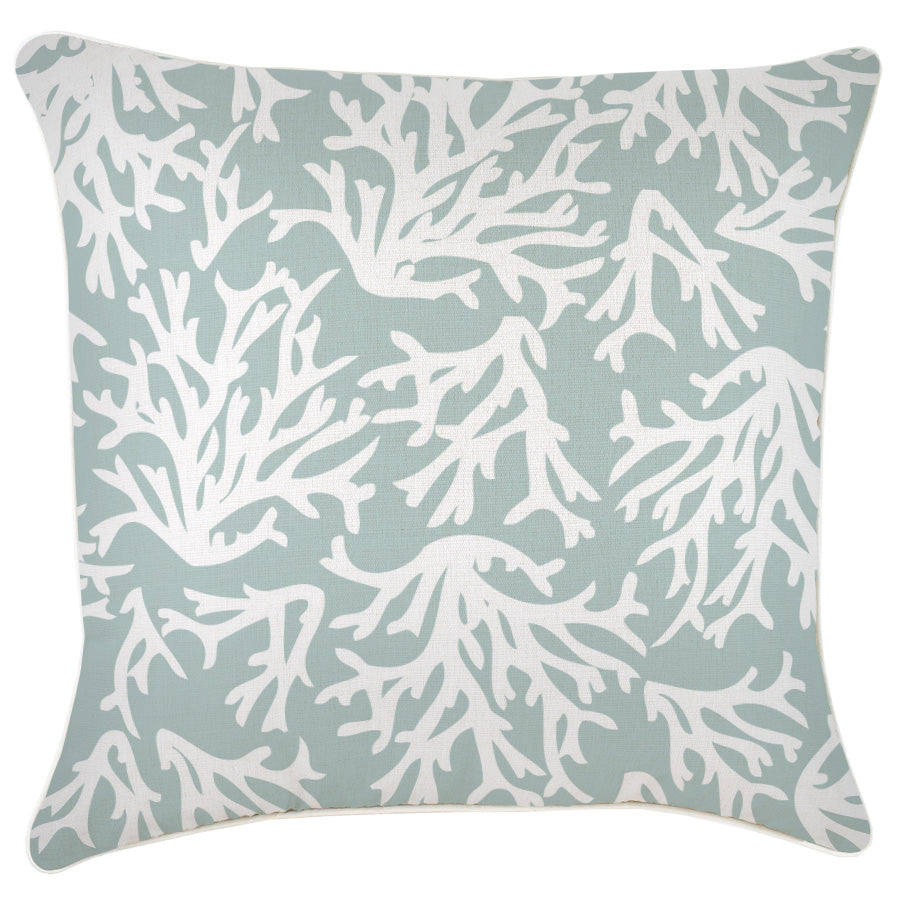 Cushion Cover-With Piping-Coastal Coral Seafoam-60cm x 60cm-0