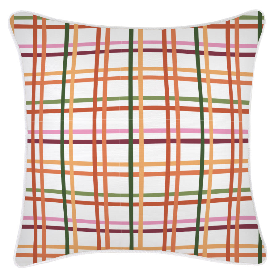 Cushion Cover-With Piping-Colour Mesh White-45cm x 45cm-0