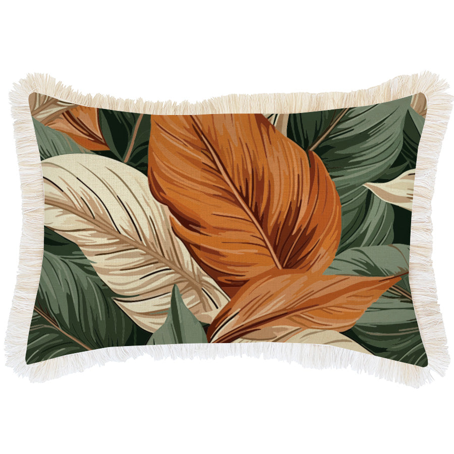 Cushion Cover-Coastal Fringe-Kalo Green-35cm x 50cm-0