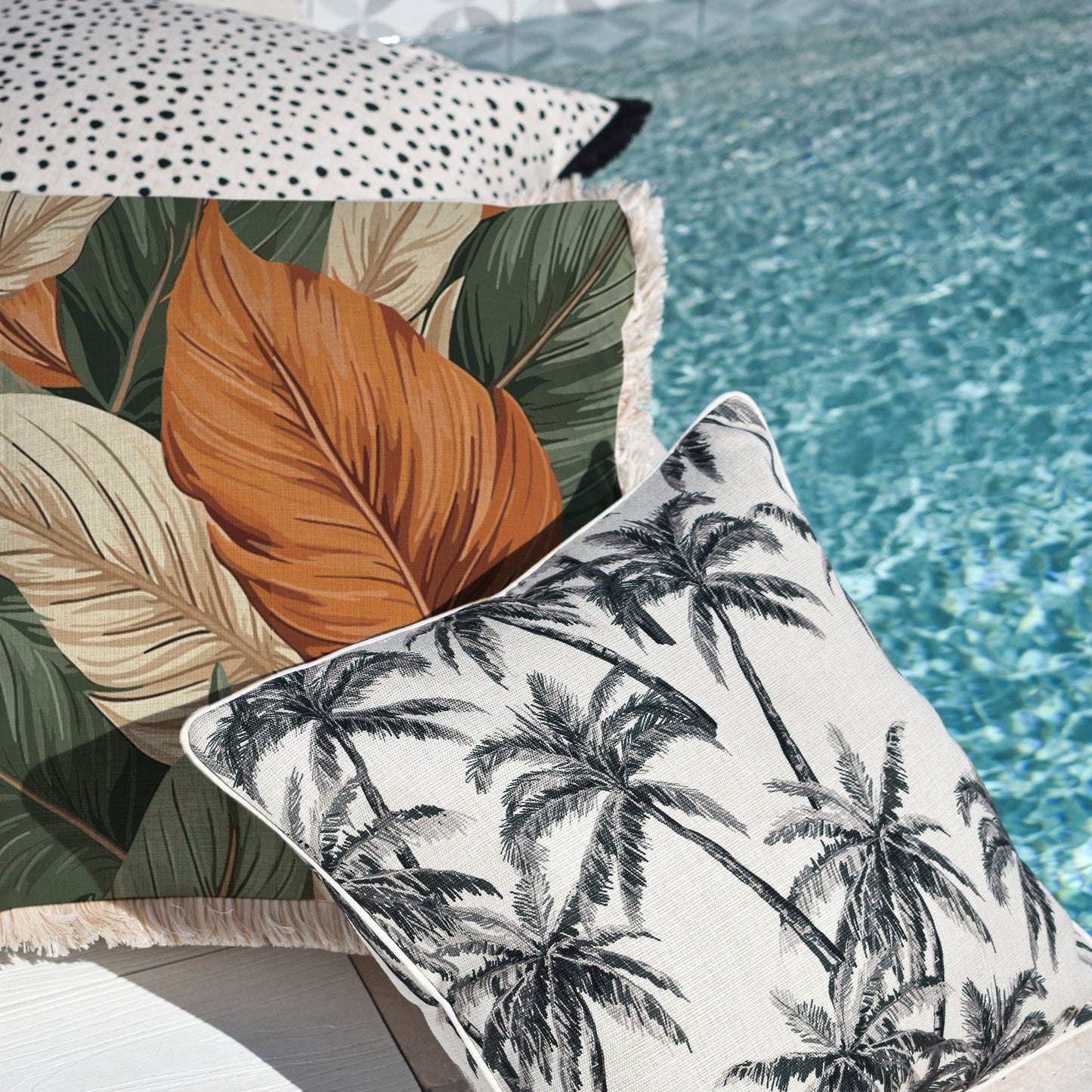 Cushion Cover-Coastal Fringe-Kalo Green-45cm x 45cm-3