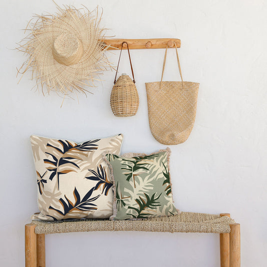 Cushion Cover-Coastal Fringe-Alfresco Sage-45cm x 45cm-1