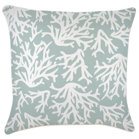 Cushion Cover-With Piping-Coastal Coral Seafoam-60cm x 60cm-0