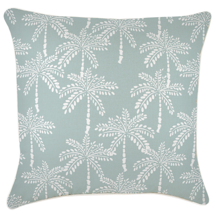 Cushion Cover-With Piping-Cabana Palms Seafoam-60cm x 60cm-0