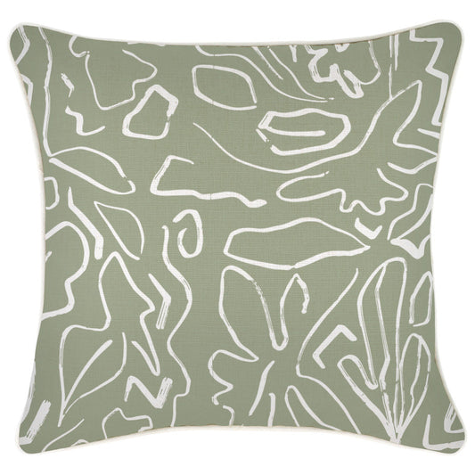Cushion Cover-With Piping-Playa Sage-45cm x 45cm-0