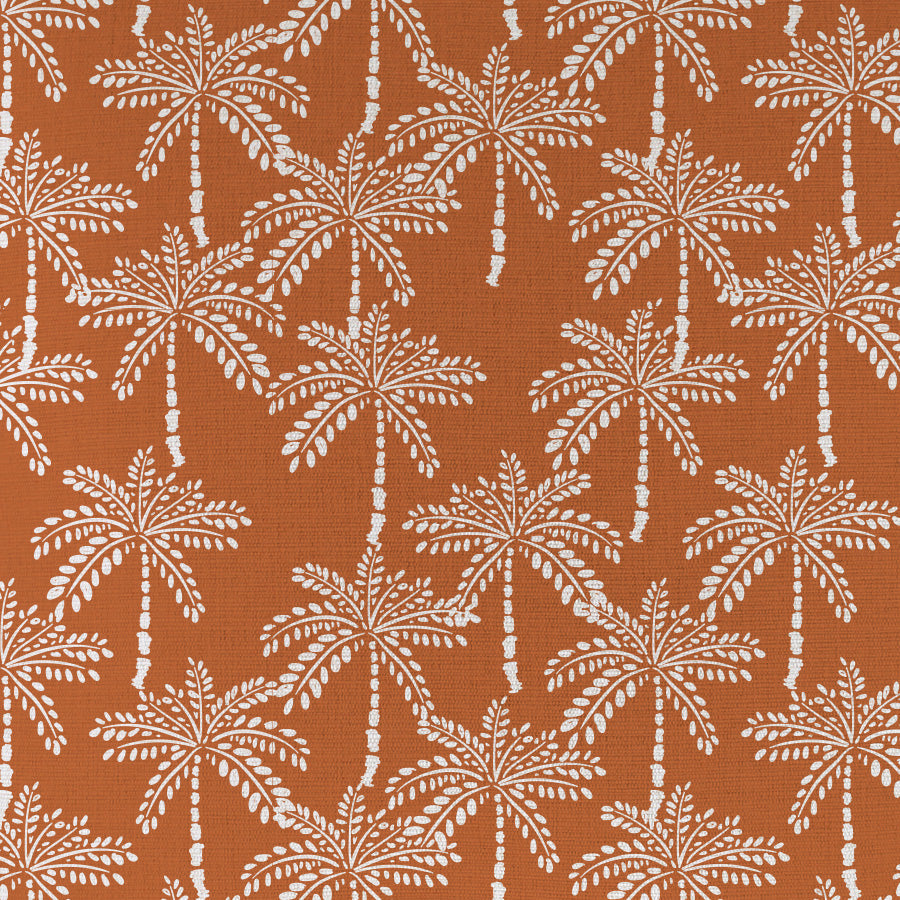 Cushion Cover-With Piping-Cabana Palms Burnt Orange-45cm x 45cm-1