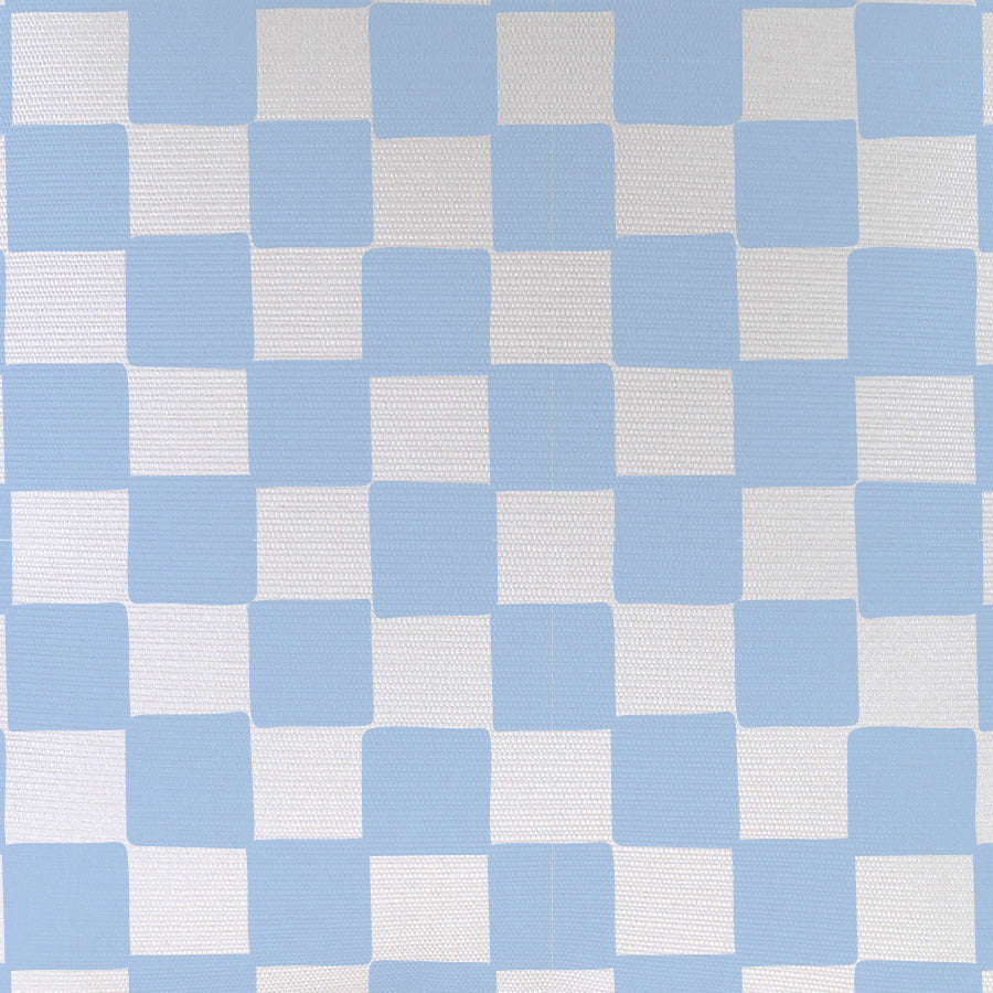 Cushion Cover-With Piping-Check Blue White-60cm x 60cm-1